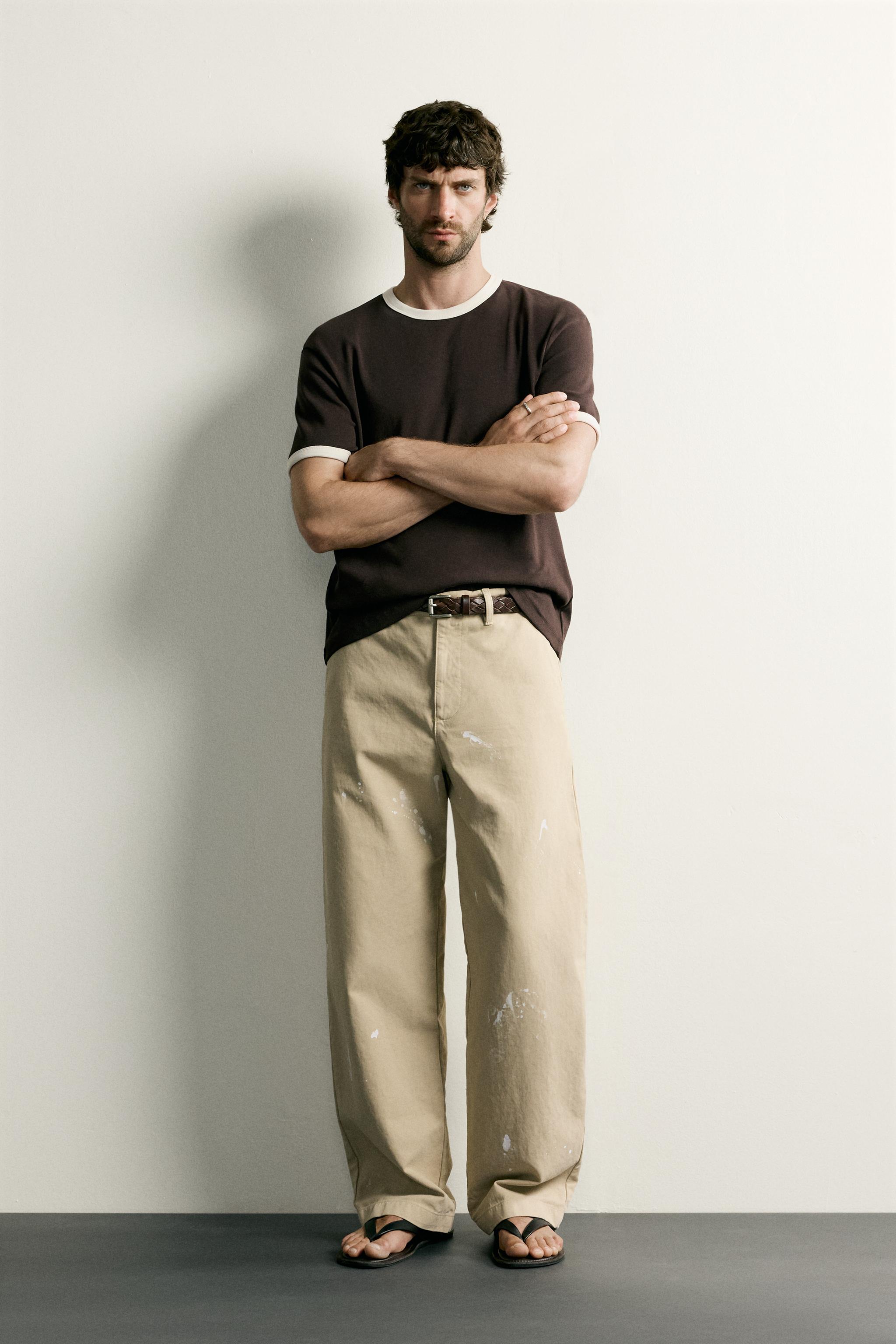 RINGER BASIC CONTRAST RIB T-SHIRT